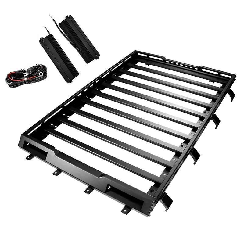 

TELLIKA new 5 door jimny Luggage rack accessories Aluminum Cargo Roof Rack with LED Light For Suzuki Jimny 2023 2024 5 doors