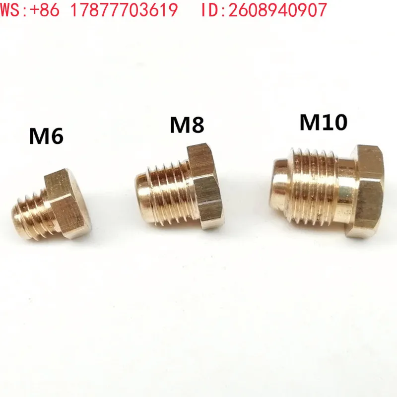 Pure copper funnel-shaped butter nipple M6 straight funnel-shaped 50 pieces