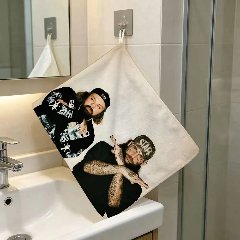 SUicideboyS Duo Underground Rap Polyester Cotton Daily Towel Hanging Kitchen Hand Wiping Cloth Durable for Whole House Use