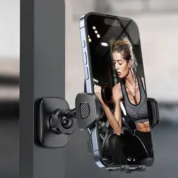 Gym Magnetic Phone Holder 360 Adjustable Stand For Cell Phone Compatible With 4-7