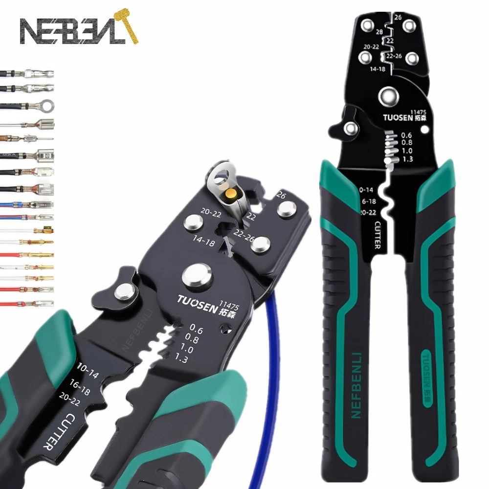 Multifunctional Crimping Pliers U-Type O-Type Crimp Terminal Connector 0.5-4mm Cable Clamp Pliers Electric Lug Wire Connector