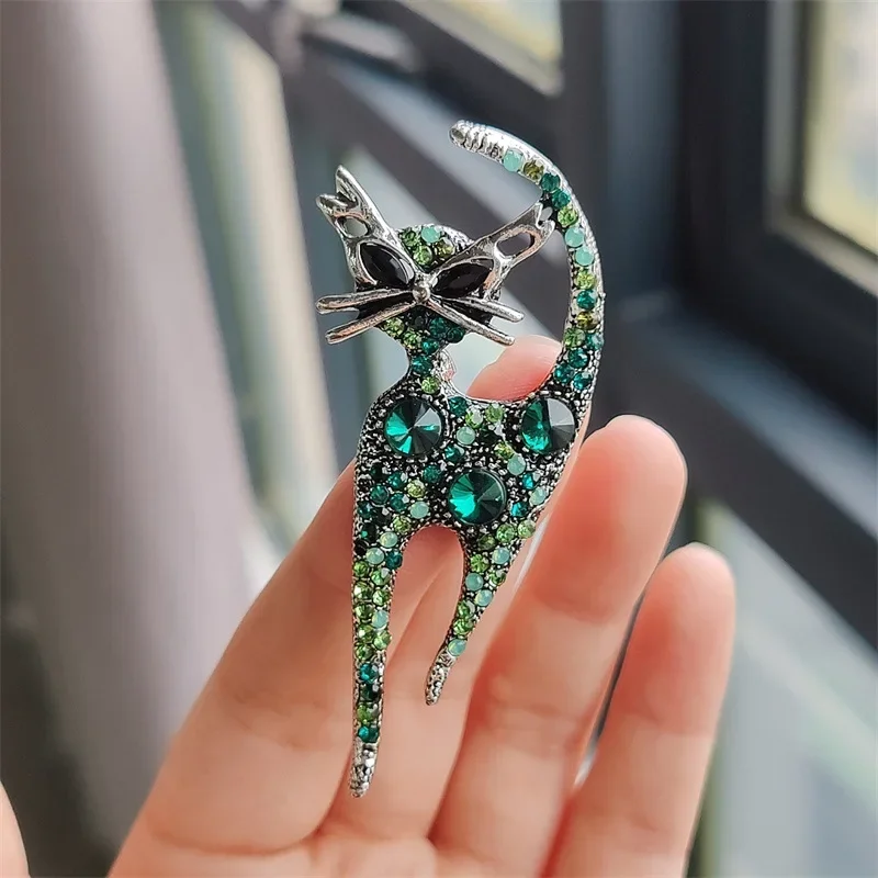 جديد لامع حجر الراين لطيف المينا دبابيس القط للنساء دبابيس كومبو حيوان لكل واحد مكتب الحزب عارضة الملحقات الهدايا #3