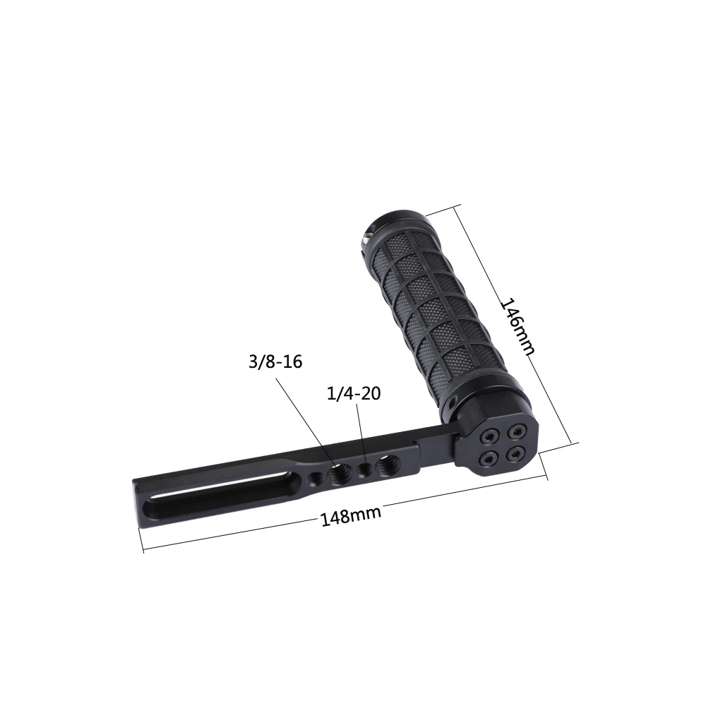 CAMVATE المطاط مقبض الكاميرا قبضة L نوع مع الناتو السكك الحديدية لمراقبة ، مصباح ليد ، ميكروفون ، مصباح يدوي ، اكسسوارات التصوير الفوتوغرافي