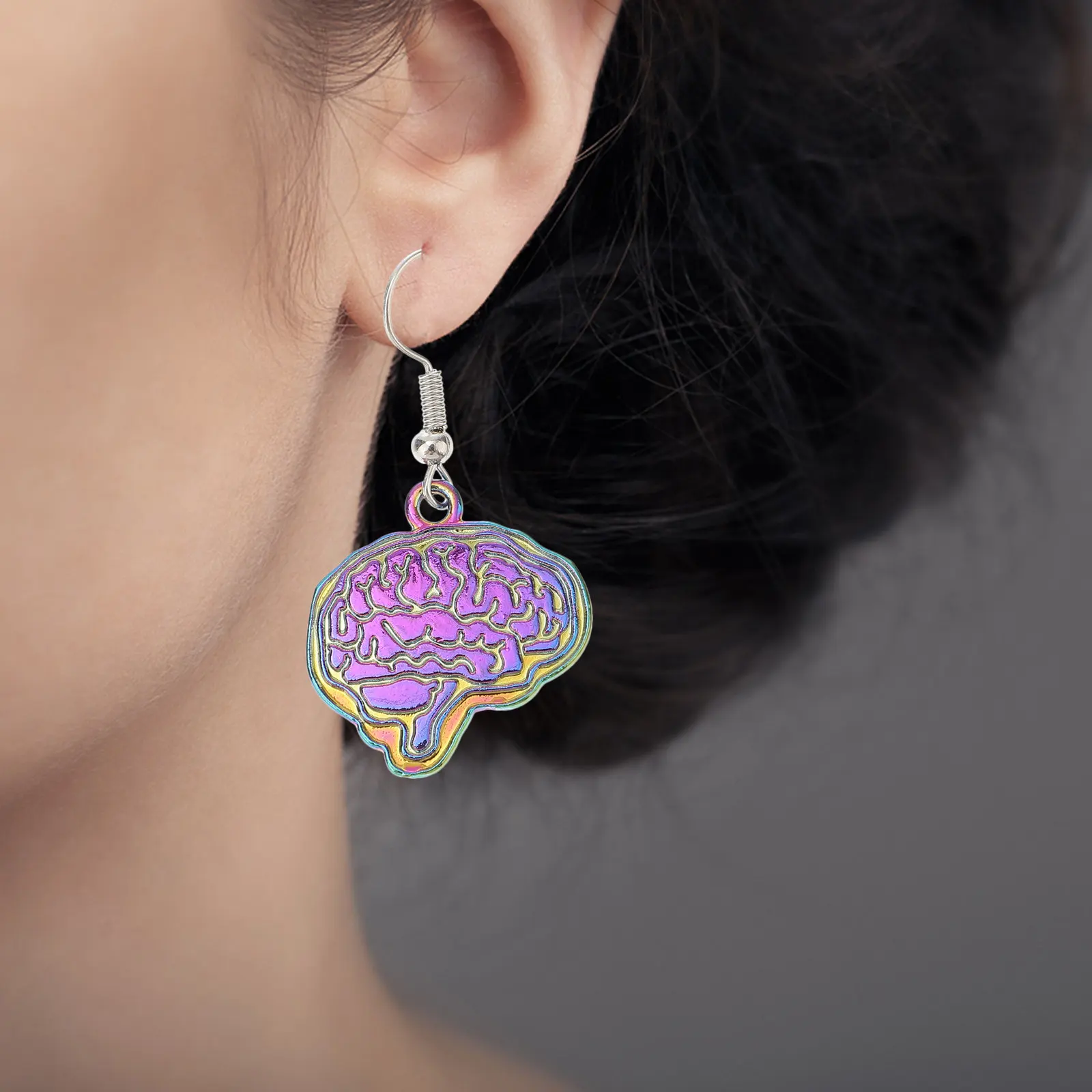 Brain Earrings for Women – Unique Dangle Ear Jewelry, Stylish Confidence-Boosting Fashion Accessory