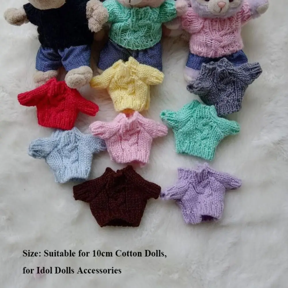 Doll Sweaters High Necked Winter Sweaters Outfits Multistyles Clothes Accessories for 10cm Cotton Doll/for Idol Dolls Toys