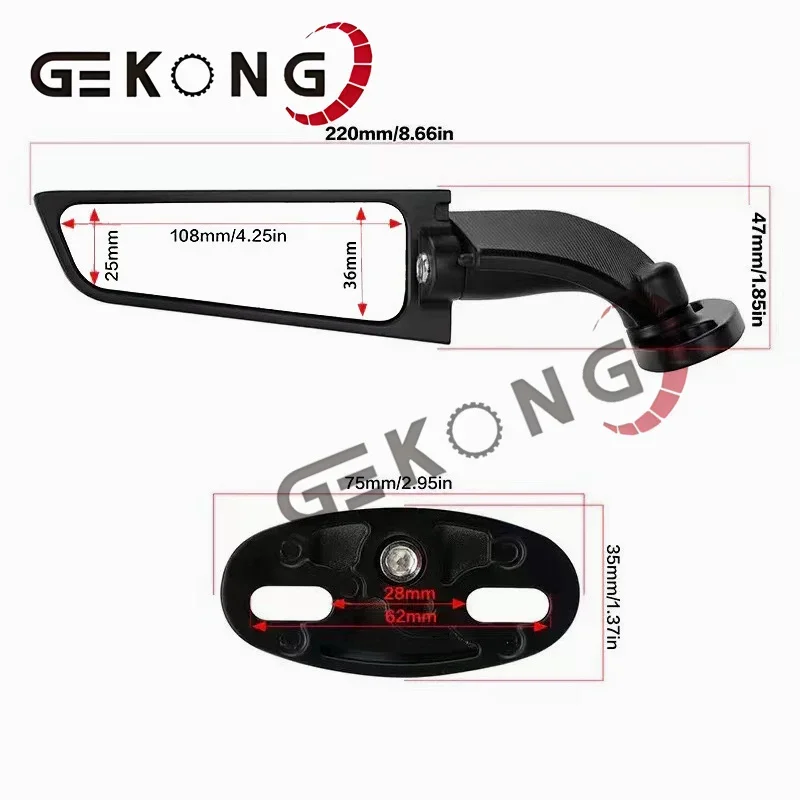 For Honda CBR600RR CBR1000RR CBR250RR CBR 600 954 1000 RR CBR 650R 500R Motorcycle CNC rearview mirror fixed wing