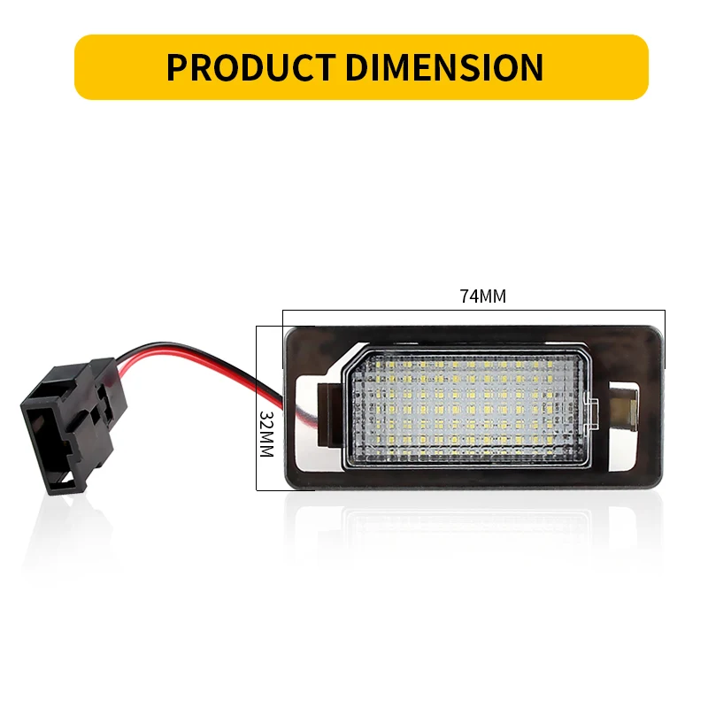 2pcs License Number Plate Light LED For Audi A3 A4 A5 S5 A6 S6 A7 RS7 Q3 Q5 TT For VW PASSAT B6 B7 Golf MK6 MK7 Tail Tag Lamp