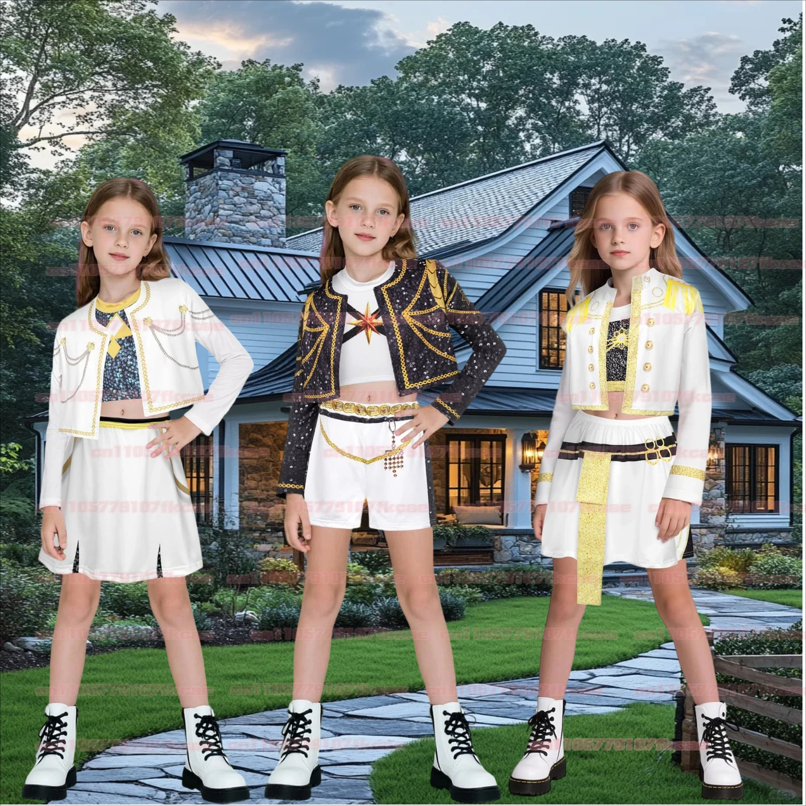 Filles Rumi Zoey Mira impression fête habiller Costume enfants Super étoile chanteur danseur Halloween jeu de rôle Cosplay tenue enfants