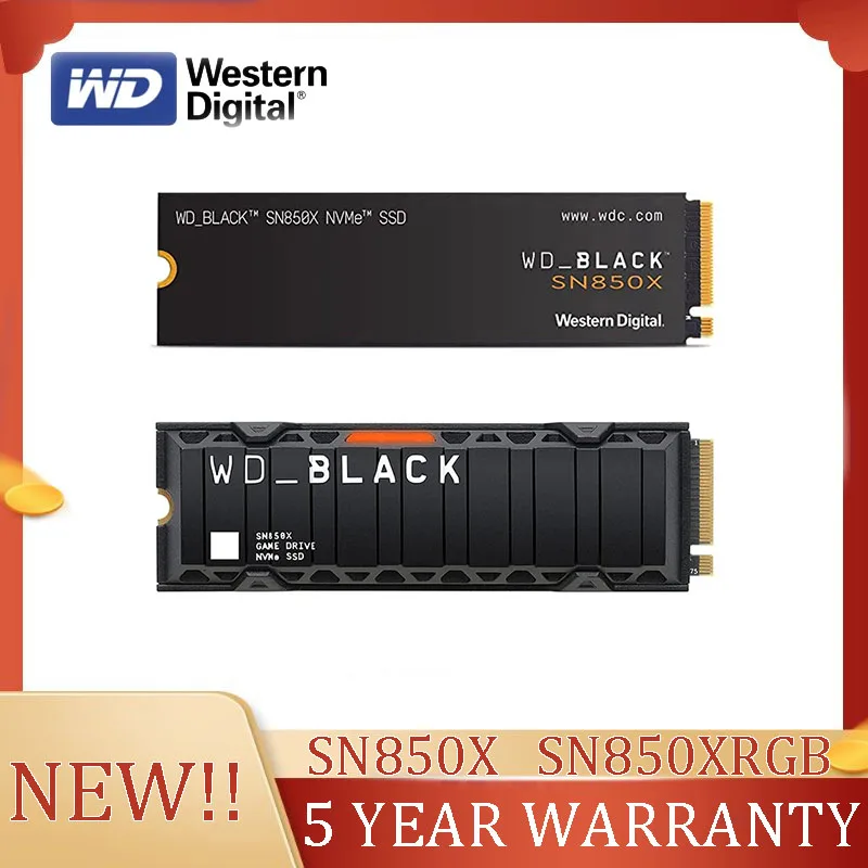 WD BLACK SN850X 1TB 2TB NVMe Internal Gaming SSD Solid State Drive Gen4 PCIe M.2 2280 Up to 7300 MB/s For Desktop Laptop