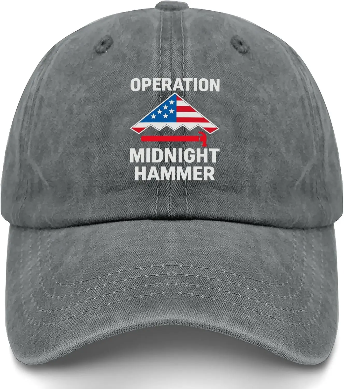 صنع في عملية الولايات المتحدة قبعة مطرقة منتصف الليل للرجال من القطن المغسول 4 قبعات بيسبول قبعة قابلة للتعديل مخصصة