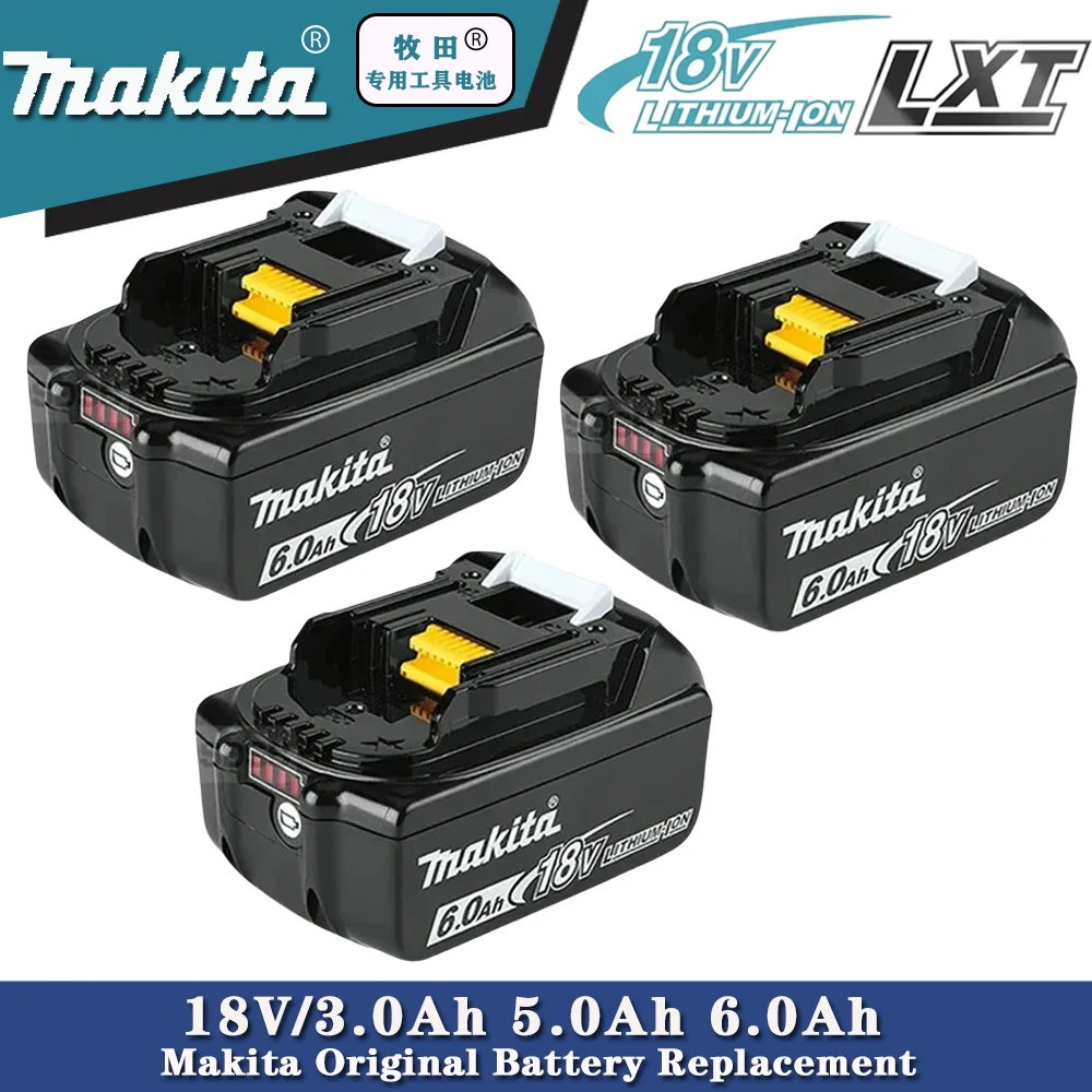 BL1860B Makita li-ion Battery 100% compatible for Makita 18V power tools DDF487 DTW190 DTD156 DHP485 Replacement Lithium battery