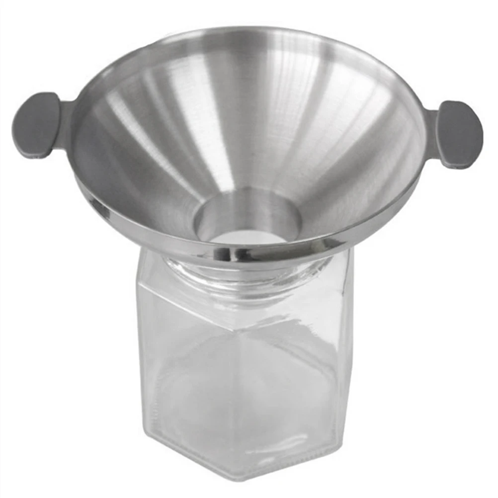 

Воронка из нержавеющей стали, большой диаметр, бинауральный дизайн для масла, жидкого порошка, переноса специй, кухонный гаджет, бытовой инструмент