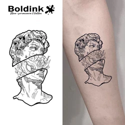 Boldink Fragmented Sculpture Temporary Tattoo,Lasts To 15 Days New Technology Magic Waterproof Semi Permanent Sticker.