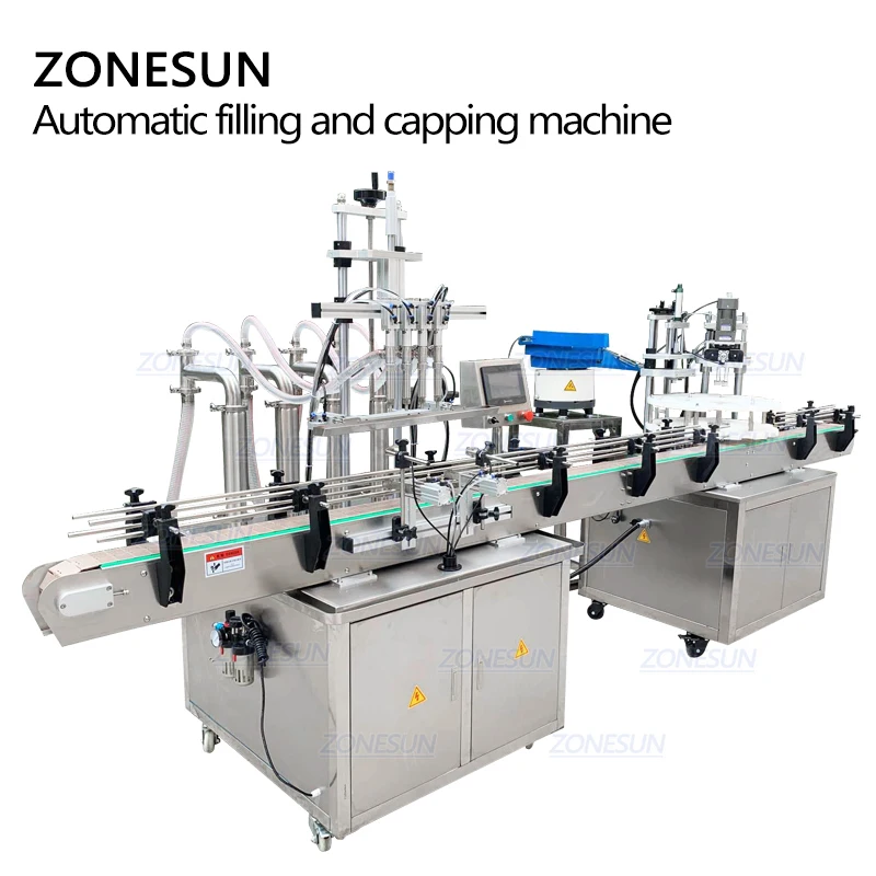 ZONESUN التلقائي الكهربائية الزجاج العطور المياه طلاء الأظافر زجاجة بلاستيكية السد السيارات ملء السد آلة التعبئة
