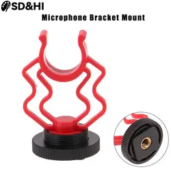 Universal Mic Shock Mount Hot Shoe Mount Adapter Plastic Microphone Bracket Mount Replacement For Video Interviews Microphones