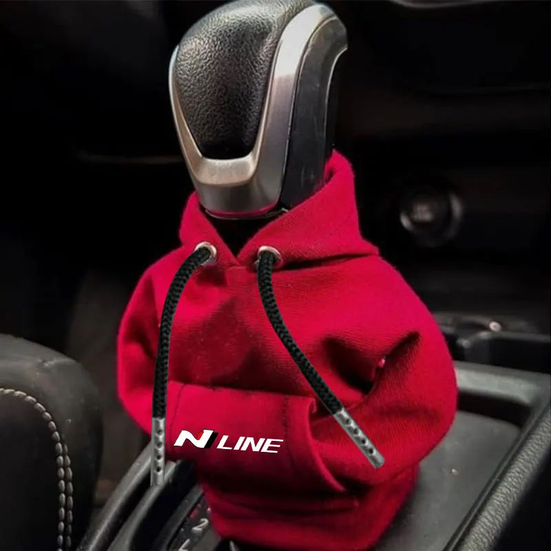 Auto Versnellingspook Hoodie Cover Shift Cover Versnelling Handvat Decoratie Voor Hyundai N Line Nline Tucson Kona Sonata Veloster I30 I20