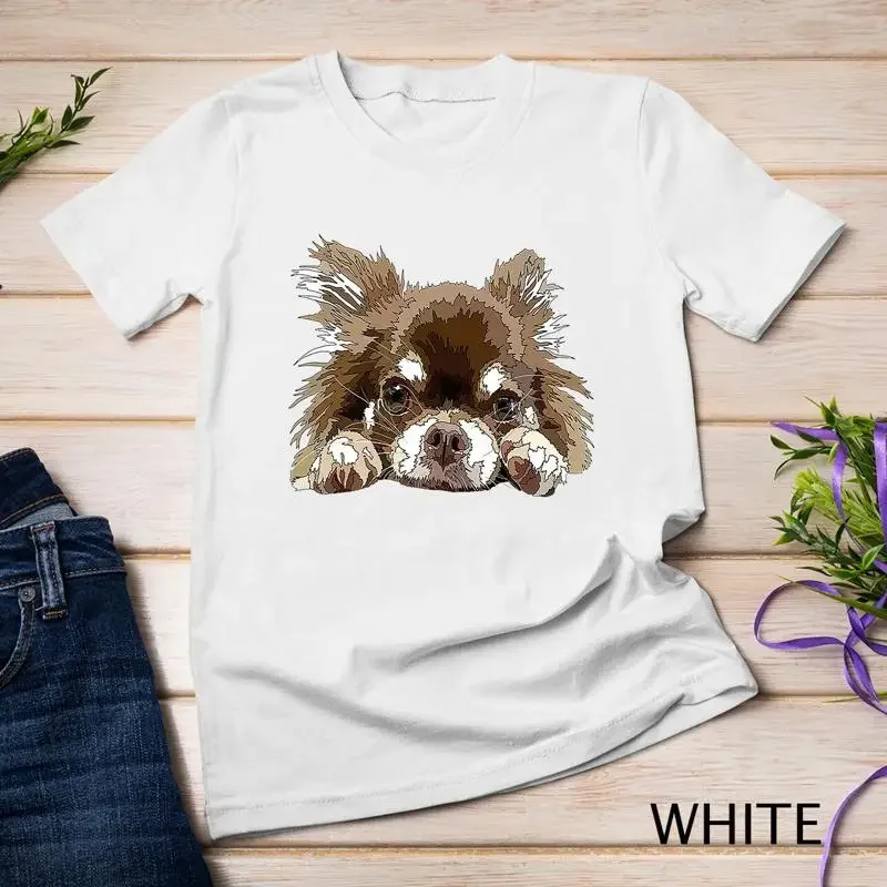 Chihuahua Long Haired Chihuahua Long Hair Chiwawa Dog Lover Unisex T shirt