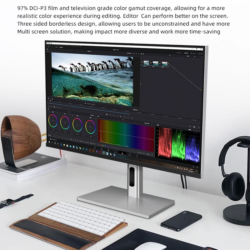 27-Zoll-4K-Display HDR-Fotografie IPS Wide Color Gamut 10Bit vertikaler Desktop-Computerbildschirm Typ-C