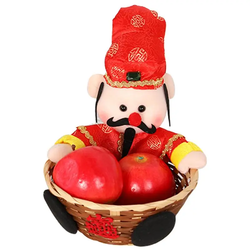 Kitchen Fruit Basket Festival God Of Wealth Treat Bowl Chinese New Year Fruit Basket Spring Festival Candy Bowl For Kitchen