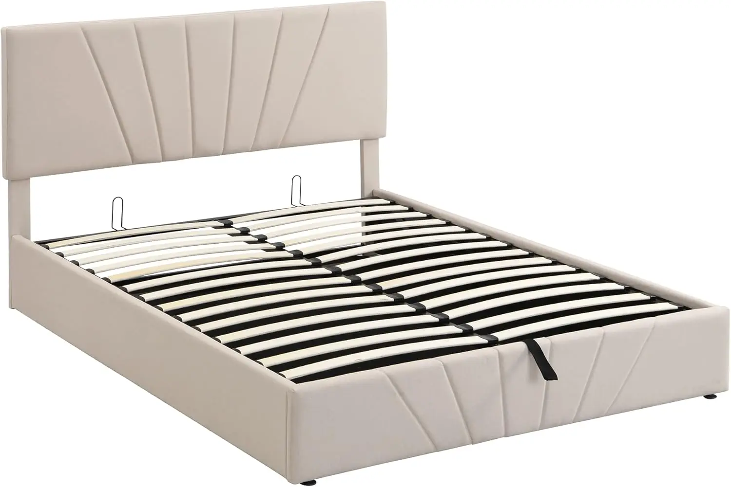 

Queen Size Upholstered Platform Bed with a Hydraulic Storage System,Easy to Assemble