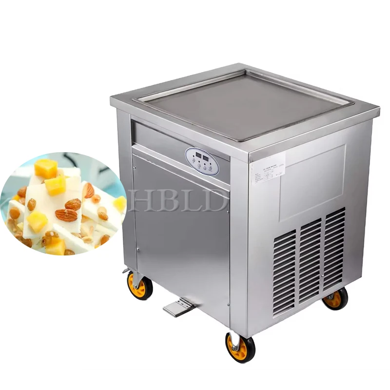 

Stainless Steel Juice Yogurt Roll Machine, Large Capacity Fruit Stir Frying Ice Cream Machine, Electric Fried Ice Cream Machine