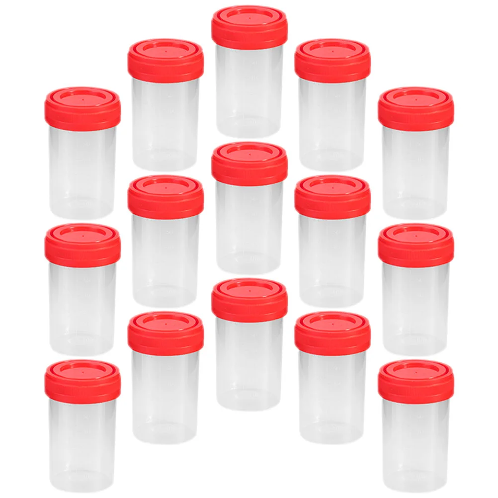 

15 Pcs Sampling Cup Urine Pee Specimen The Sample Cups with Lid Containers Lids Plastic Man for Testing