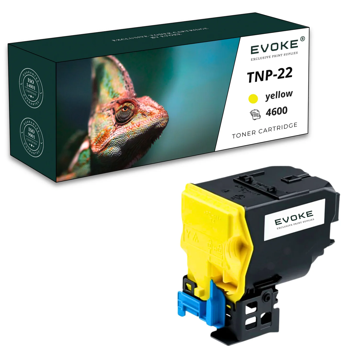 Evoke Compatibele Toner voor Konica Minolta Tnp-22Y Tnp22Y Tnp-22 Tnp22 A0X5252 Geel 4600 Pagina's Minolta Bizhub C35 C35P