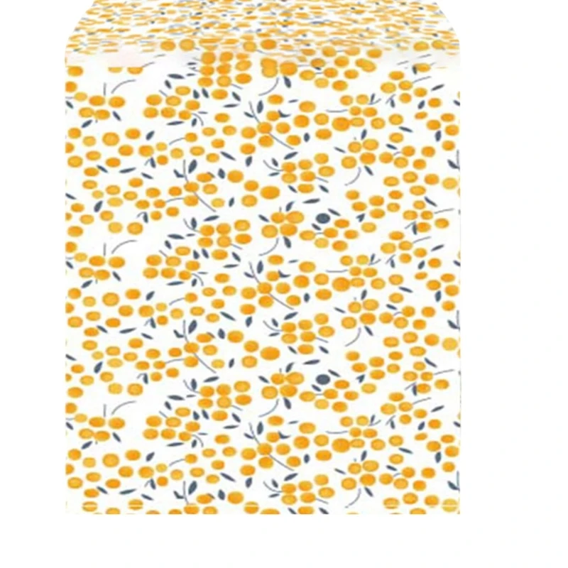 4X7B Fruit Design Table Runner Adds Color To Dining Table Decoration Polyester Tablecloth For Home And Restaurant Use