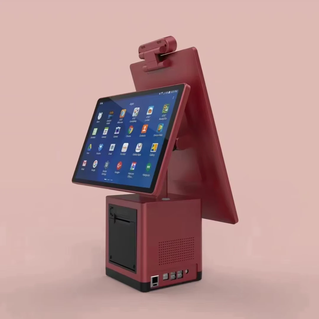Google Play Android 14/11/12/13 Win10/linux، 15.6 +15.6/11.6 "شاشة مزدوجة تعمل باللمس نظام POS معدات الأجهزة OEM / ODM