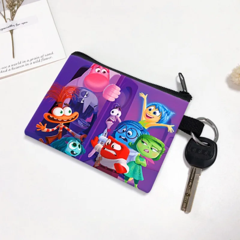 Disney Inside Out 2 niños Linda cartera niños dibujos animados impreso monedero niño Anime nuevo dinero bolsa chica Kawaii bolso Casual regalo