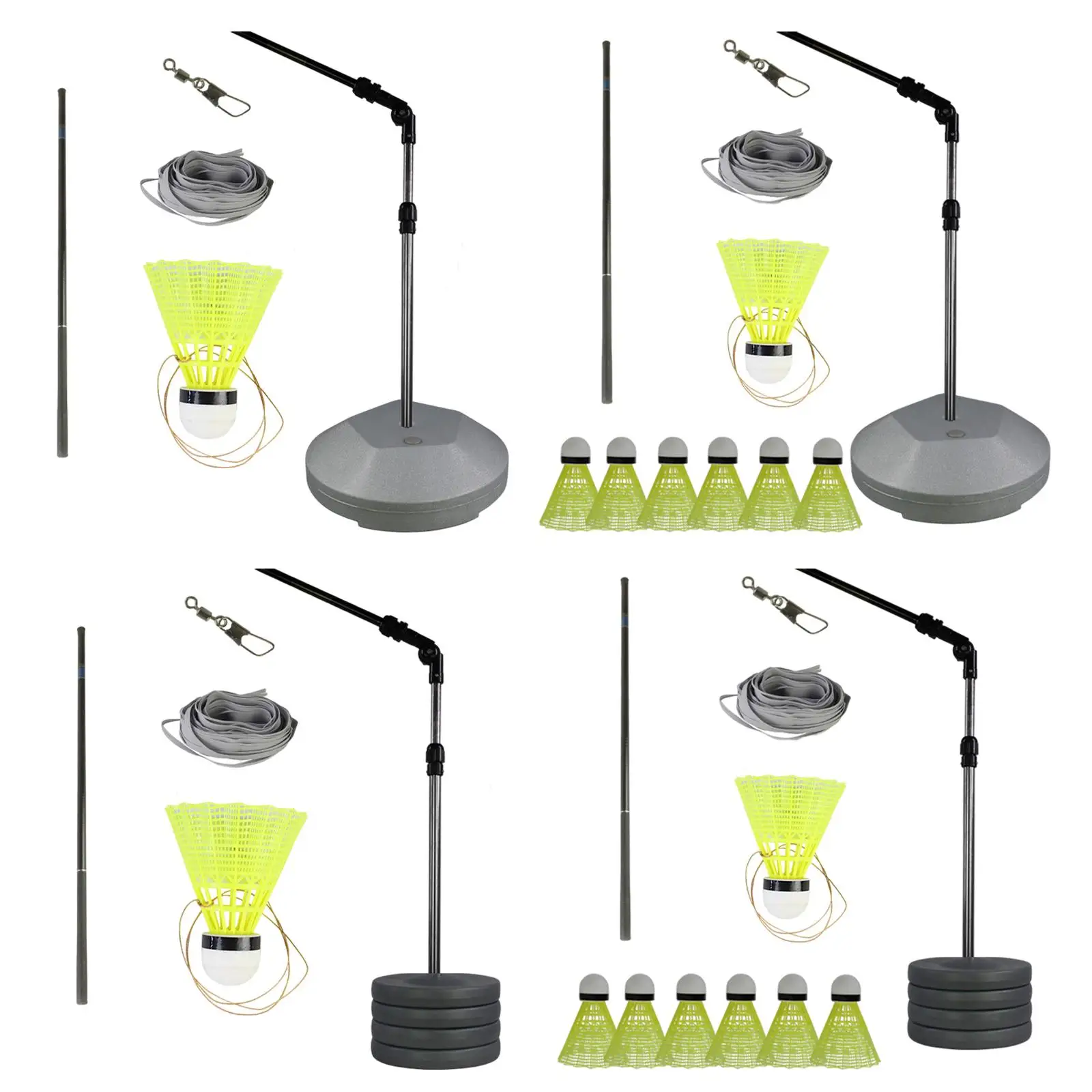 Dispositivo de entrenamiento de bádminton, accesorios oscilantes, herramienta de autoestudio telescópica única