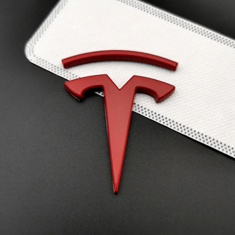 Suitable for Tesla logo metal car stickers, refit side stickers, 3D personalized creative rear stickers For Tesla Model S 3 Y X