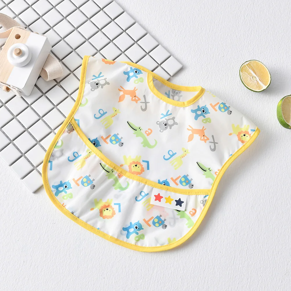 Soft Sleeveless Waterproof Baby Bibs Apron New Cartoon Washcloth Feeding Bib Cute Burp Cloth For Toddler Boys Girls Bandana Bibs