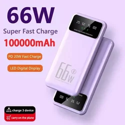 Banco de energía móvil, 100000mah, 66w, tragbares externos, Ladegerät, Schnell, ladung, fü, Huawei, Samsung, iPhone