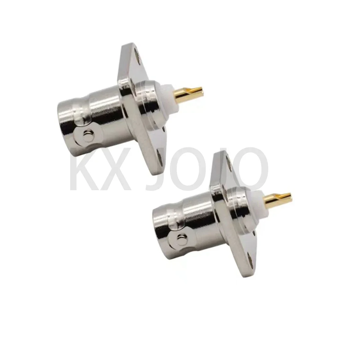 BNC Female Connector RF Square Plate Male Seat with Flange Welding Plate BNC Type 4-hole 50 Ω Adapter