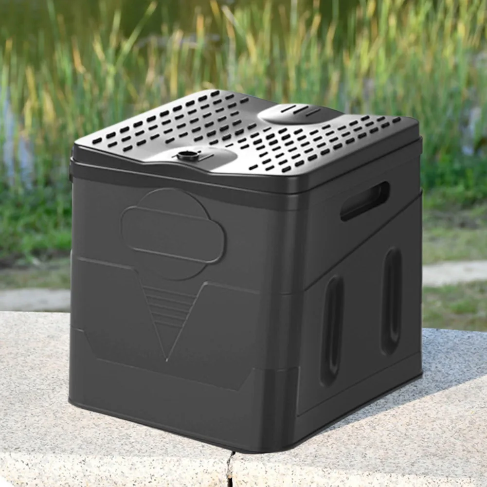 

Folding Car Toilet Portable Outdoor Storage Box Car Toilet Bucket Collapsible Trash Can for Self-driving Travel Emergency Toilet