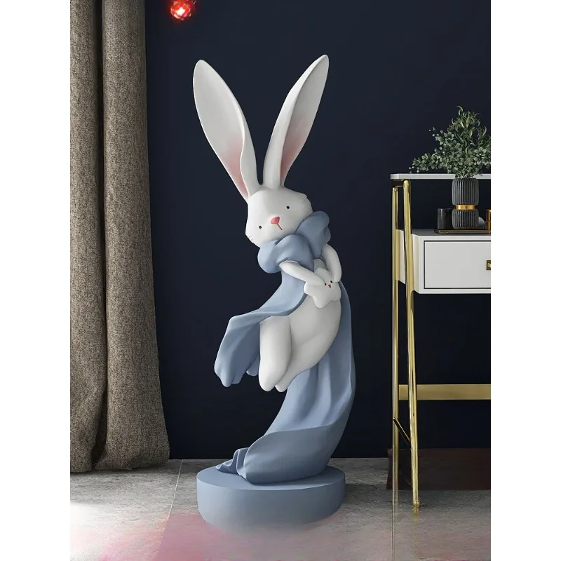 Light luxury rabbit living room welcome large floor-to-ceiling furniture home decor next to the TV cabinet housewarming gift