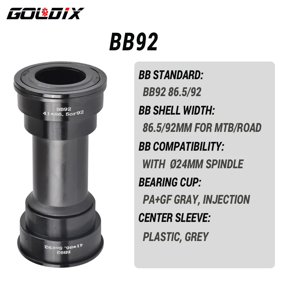 GOLDIX BB68 BB92 دراجة أسفل الأقواس محول 1.37/24 مللي متر دراجة كرنك الجبلية/الطريق الدراجة دفع الأقواس السفلية