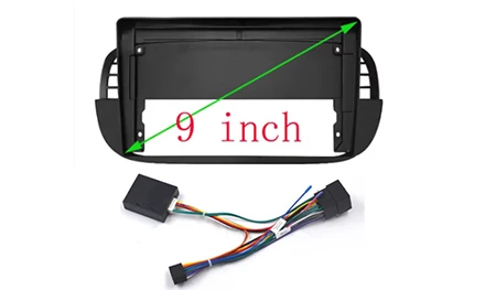 9 Inch Car Frame Fasica Adapter Canbus Box Ddcoder Android Radio Dash Panel For Fiat 500 2007-2015