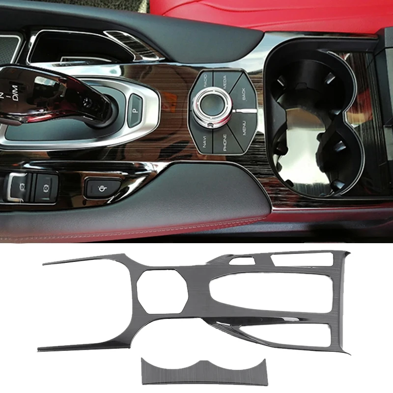 For Great Wall Haval F7 F7X Stainless Steel Cup Holder Frame Center Console Protect Case Trim Decoration Accessories