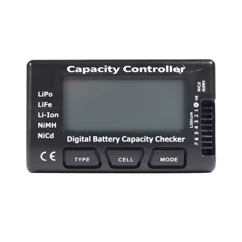Digital Battery Capacity Checker Battery Capacity Controller Battery Capacity Tester for LiPo Li-ion NiMH Nicd Battery