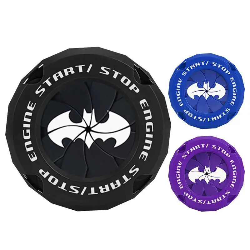 Stylish Push Start Button Car Stickers Bat Design Start Stop Button Cover One-touch Start Button Covers For Auto SUV RV Supplies - view 2