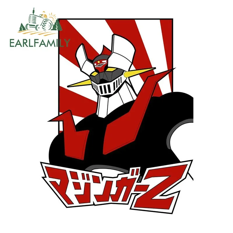 EARLFAMILY 13cm x 10.2cm for Funny Super Robot Wars Car Stickers Air Conditioner Decal Vinyl Car Door Protector Cartoon Graphics