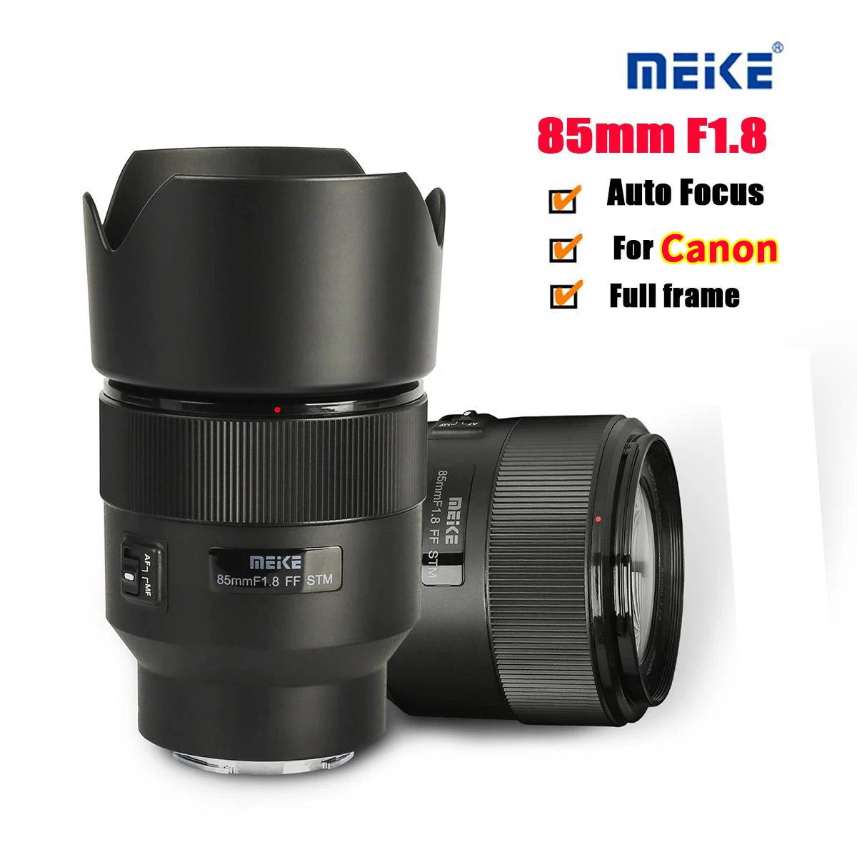 كاميرات تثبيت Meike-Canon ، 85 ، stf1.8 ، تركيز تلقائي ، م ، عدسة إطار كامل ، تليفوتو متوسط