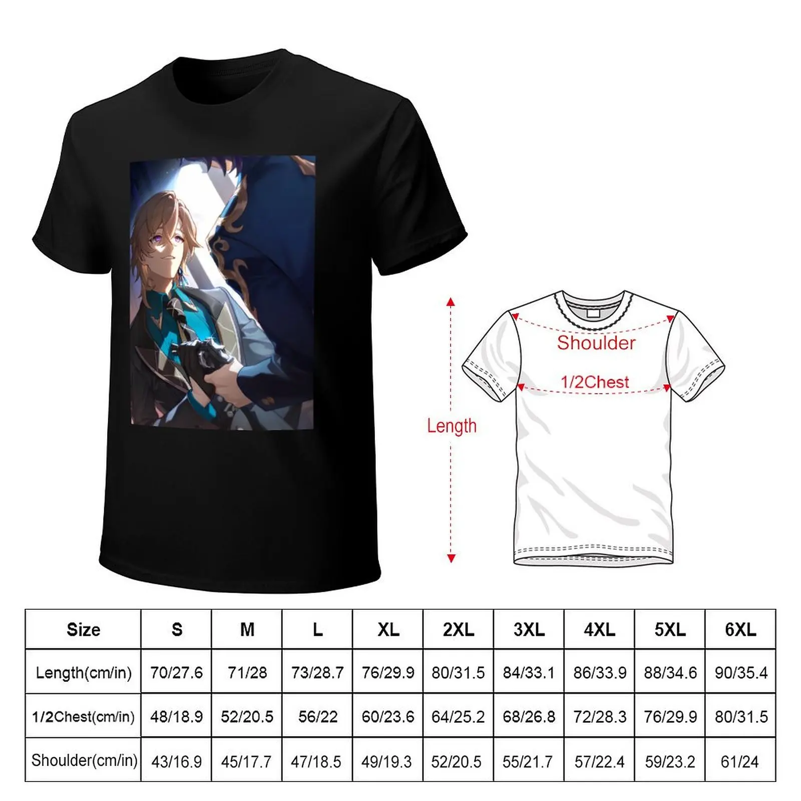 Aventurine and Dr. Ratio Honkai: Star Rail T-Shirt Work Outdoor Short Sleeve Tee