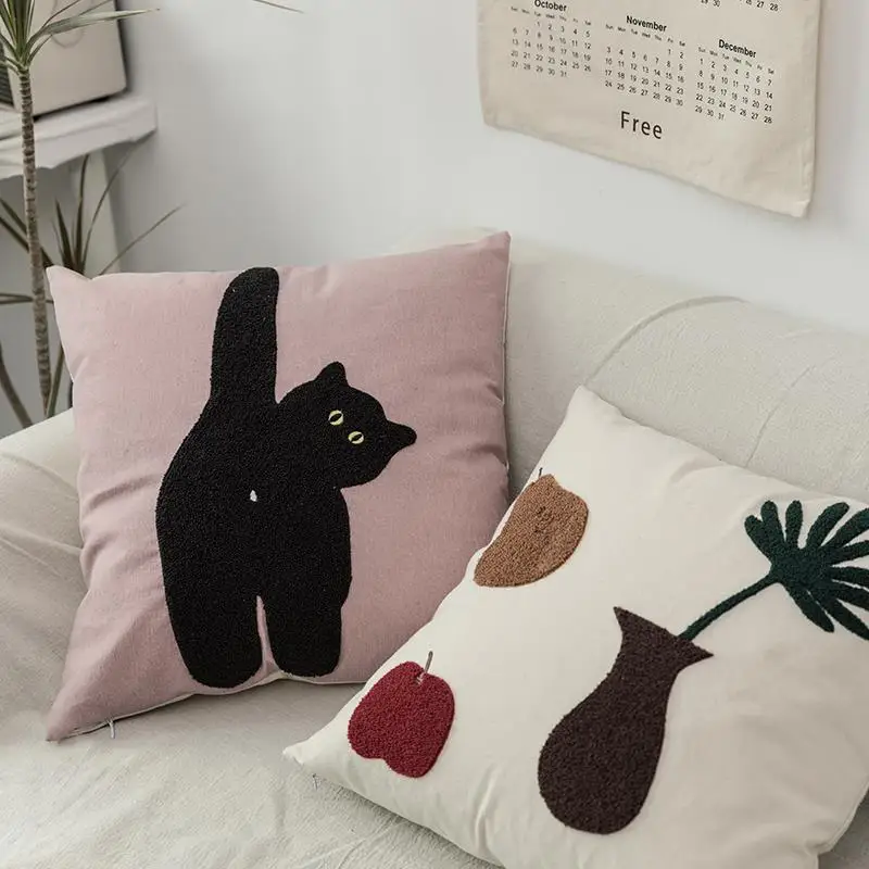 

Декоративная подушка Moonlight Home Super Cute 3D с вышивкой, в скандинавском стиле INS, для дивана, популярная в интернете, для дома и отелей