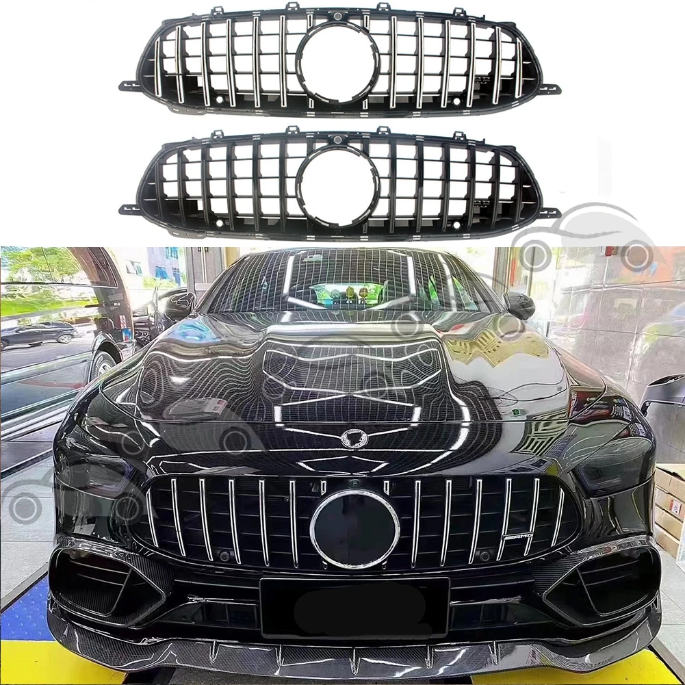 Car Front Racing Facelift Grill Upper Bumper Grilles For Mercedes-Benz C290 X290 AMG GT GT43 GT53 GT63 2018 2019 2020 Four Doors