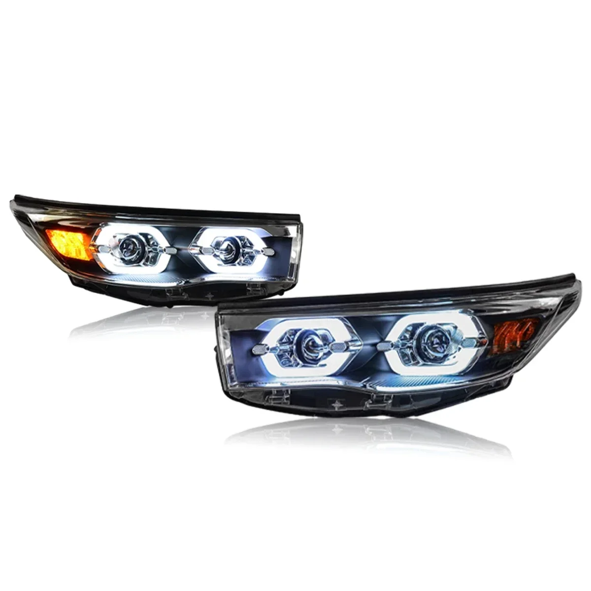 

Car Headlights For Toyota Highlander Upgraded Headlights Dynamic Turn Signal Brake Lamp Brake DRL Car Accessories 2015-2017