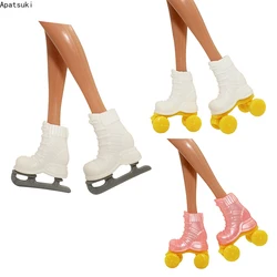 Multi-style Fashion Ice Skates For Barbie Doll Shoes Pink White Roller Skating Shoes For Barbie Dolls 1/6 Accessories Toys