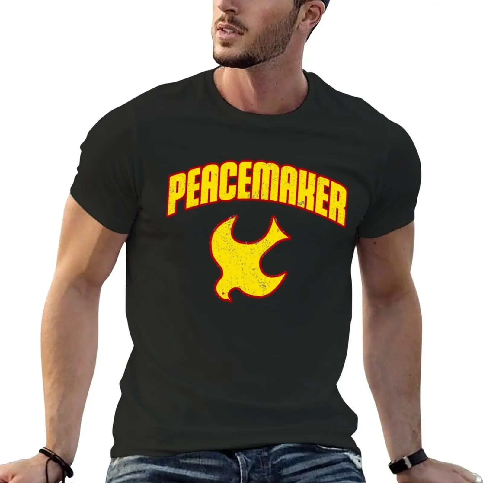 Peacemaker T-Shirt cotton graphic tees street wear rapper graphic tees mens t shirt